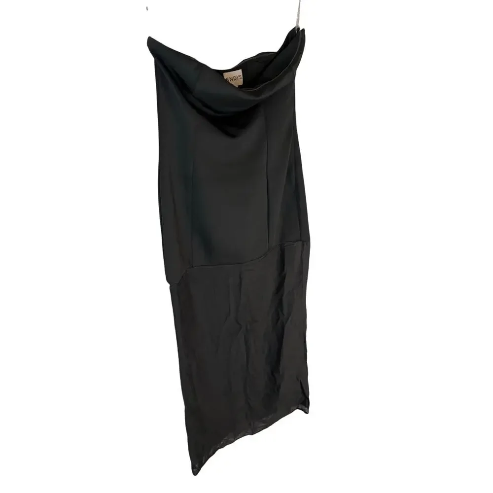 SNDYS Chloe Sheer Maxi Dress Strapless Formal Party Resort Statement Evening S